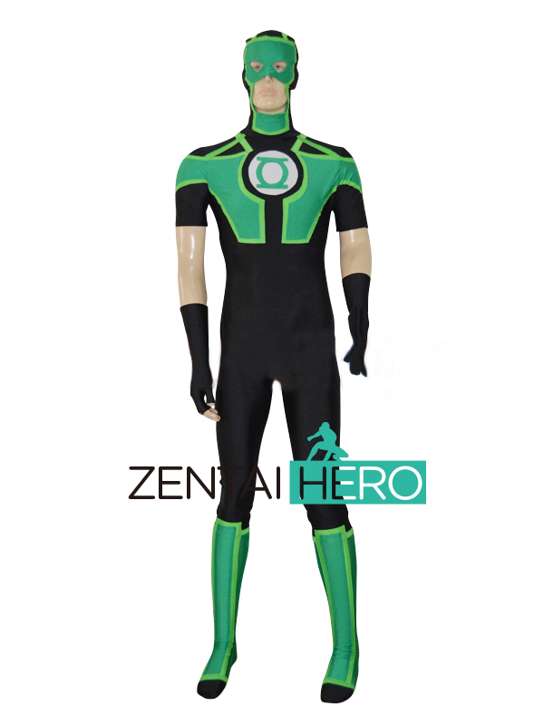 Green Lantern Short Sleeves Superhero Costume